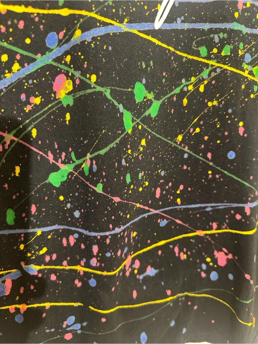 Gildan Black Tee with Neon Paint Splatter - STEPS Dance Company